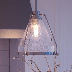 Urban Ambiance Luxury Industrial Pendant Light,  13" x 13",  Brushed Nickel Finish, UHP2990 - 1 of 4