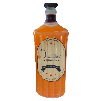 Swimline 92" Inflatable Bourbon Bottle 1-Person Swimming Pool Float - Brown/Black