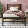 NicBex Wood Platform Bed Frame with Vintage Style Headboard and Metal Slats Support - 2 of 4