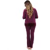 Memoi Women's Velour Luxe Frosted Trim Ultra-Soft Pajama Set - 2 of 3