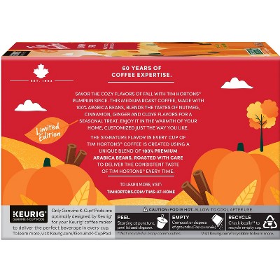 Tim Hortons Pumpkin Spice K-Cup Coffee Pods - 12ct
