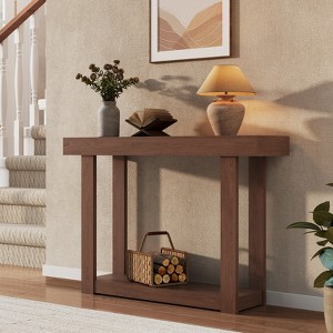 46-Inch Wooden Console Table, Narrow Farmhouse Accent Table for Entryway, Hallway, Foyer, or Living Room – Rectangular Design for Rustic Home Décor - 1 of 4