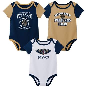 NBA New Orleans Pelicans Infant Boys' 3pk Bodysuit Set