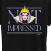 Women's - Disney - Villains Evil Queen Not Impressed Short Sleeve Graphic T-Shirt - 2 of 4