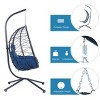 Patio Swing Egg Chair With Stand,Wicker Egg Chair,Hanging Basket Chair,Hammock Chair -Maison Boucle - 4 of 4