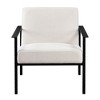 Seat Height Polyester Fabric Metal Frame Accent Chair with Comfortable Seat, Scratch-Resistant Frame, and Sleek Architectural Design - 2 of 4