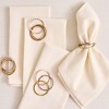 Design Imports Tri Metallic Rings Napkin Set/4 - 4 of 4