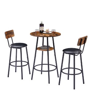 TiramisuBest 5-Piece Round Dining Table Set with Antique Gray for Dining and Kitchen - 1 of 4