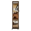 Okak 360° Swivel Full Length Mirror with Jewelry Storage, Standing Mirror with Lockable Door and Velvet Interior, Floor Mirror for Home, Shop - 2 of 4