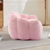 Okak Modern Bean Bag Accent Chair Barrel Chairs with Memory Foam,Small Leisure Chair Single Sofa for Living Room,Office,Apartment - 3 of 4