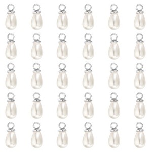 Unique Bargains Metal Bulk Elegant DIY Crafts Jewelry Making Pearl Pendant 50 Pcs - 1 of 4