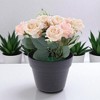 Unique Bargains Artificial Plants Rose Plastic 3.74"x3.74"x7.48" 1 Pc - 2 of 4