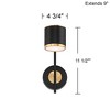Possini Euro Design Possini Euro Corbeau 11 1/2" High Black and Gold LED Wall Sconce - 4 of 4