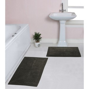 Home Weavers Luxury Collection 100% Cotton Tufted Bathroom Rug Set, Non-Slip Latex Bath Rug Set - 1 of 4