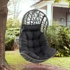 Tangkula Hanging Egg Chair PE Rattan Swing Hammock Chair w/ Soft Pillow & Cushion - 4 of 4