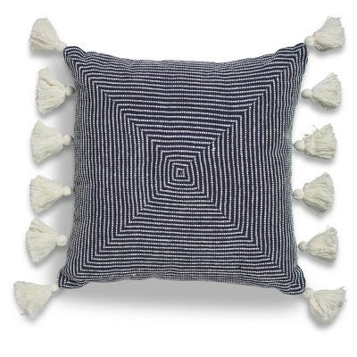 20"x20" Oversize Linea Geometric Square Throw Pillow Blue - Sure Fit