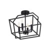 PAKOKULA 4-Light Matte Black Industrial Geometric Semi-Flush Mount Ceiling Light - 3 of 4