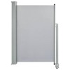 Side Awning Grey Polyester with PU coating 47.2 x 118.1 in vidaXL - 2 of 4