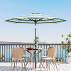 9 FT Patio Umbrella, Table Umbrella Outdoor Patio with Crank Lift & Push Button Tilt, 8 Sturdy Ribs for Yard, Deck, Pool - 2 of 4