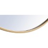 Elegant Lighting Metal frame Round Mirror 24 inch Brass finish - 4 of 4