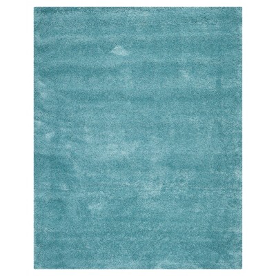 10'x14' Solid Shag/Flokati Loomed Area Rug Aqua Blue - Safavieh