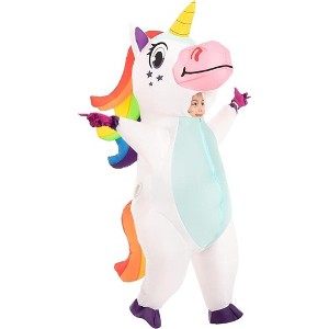 SYNCFUN Kids' Halloween Inflatable Costume White Unicorn Infolatable Costume for Halloween Dress up Party - 1 of 4