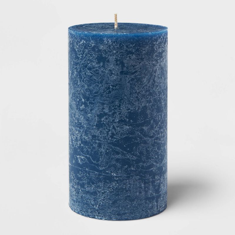 7&#34; x 4&#34; Pillar Candle Cerulean Surf and Sea Navy - Threshold&#8482;, 4 of 7