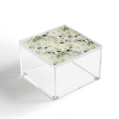 Ninola Design Ink Splatter Lime Banana Acrylic Box - Deny Designs