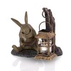 SPI Home Booklover Rabbit Garden Lantern – 10” Metal Whimsical Candleholder, Freestanding Outdoor Bunny Décor for Patio or Porch - 3 of 3