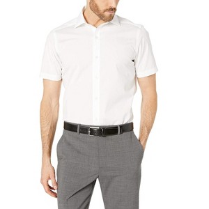Mens Short Sleeve  Slim Fit Easy Care Dress Shirt - Colors - 1 of 3