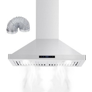 30" Wall Mount Range Hood Ductless Kitchen Vent 3-Speed With Touch Control And Timer - 1 of 4