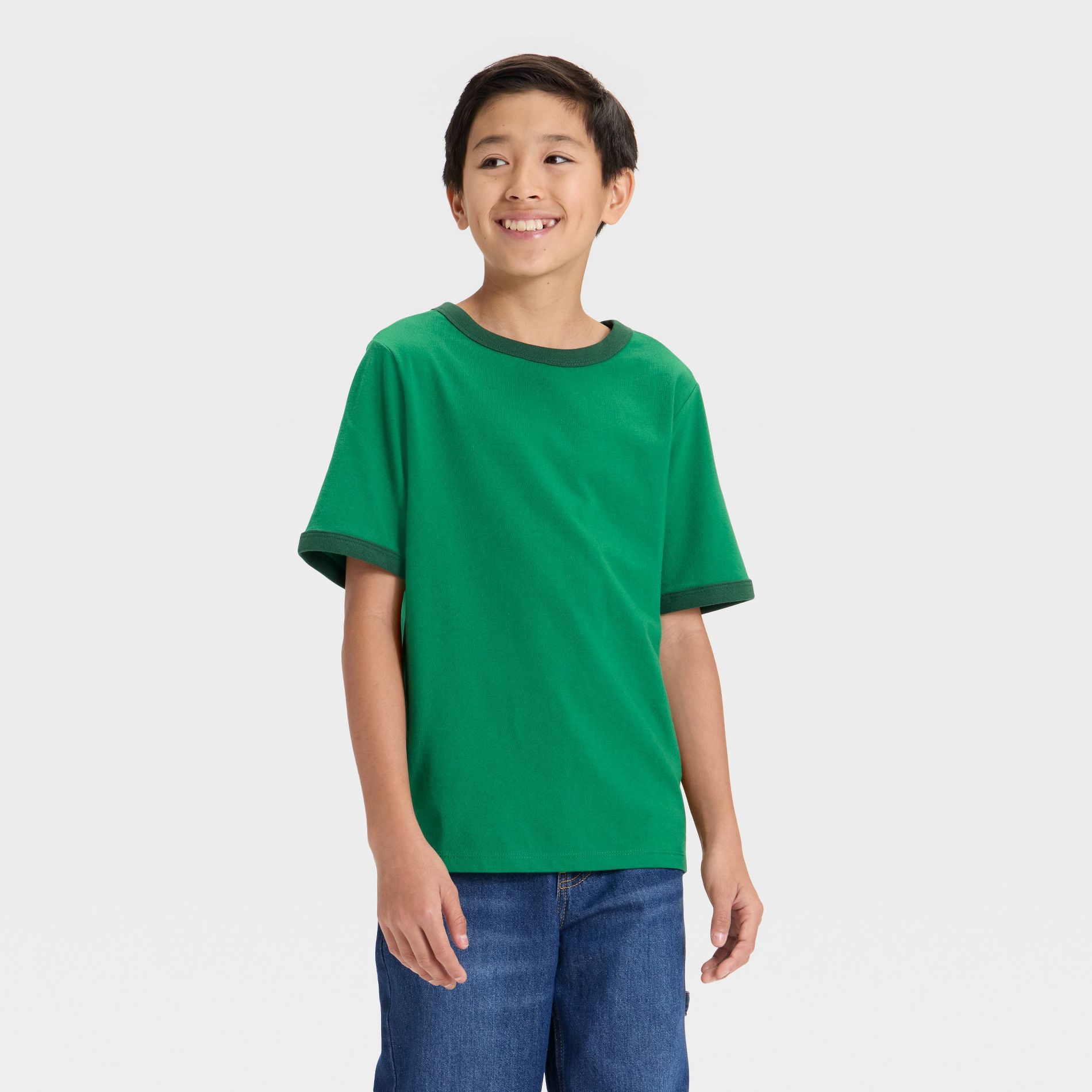Boys' Short Sleeve T-Shirt - art class™ Green L