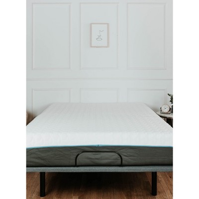 NicBex 14 Inch Memory Foam Mattress for a Cool Sleep,Fiberglass Free,Plush Feel Mattresses,White+Gray