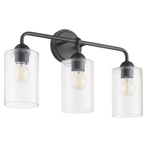 Quorum Lighting Charlotte 3 - Light Vanity in  Matte Black - 1 of 3