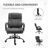 Mshliw Big and Tall 500lbs Office Chair with Wide Seat, Adjustable Height, Tilt, Linen Upholstery & Swivel Wheels for Home Office - 3 of 4