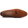 Santimon Mens Dress Shoes Casual Bow Slip-on Suede Loafers Brown - 3 of 4