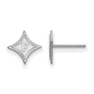 Black Bow Jewelry 14k White Gold Furman Paladins NCAA Post Earrings - 1 of 3
