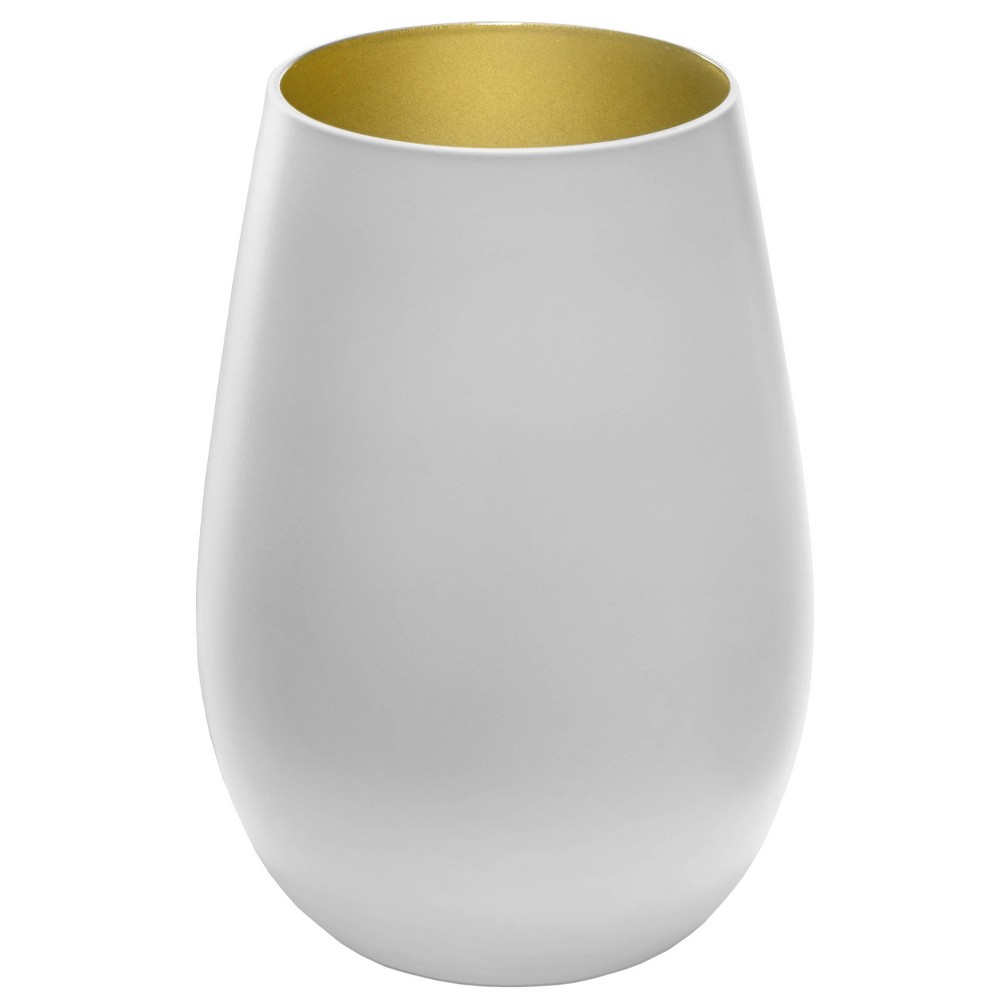 Photos - Glass 16.5oz 2pk  Olympia Tumbler Drinkware Set White/Gold - Stolzle Lausit