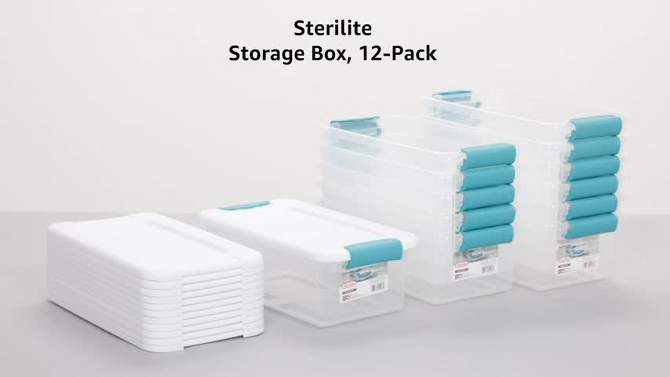 Sterilite Storage System Solution with 106 Quart Clear Stackable Storage Box Organization Containers with White Latching Lid, 2 of 9, play video