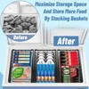 LunaLulinlk Freezer Organizer Bins-8 Pack Stackable Chest Freezer Baskets for 7 CU.FT Deep Freezer, Sort Frozen Meats and Ice Cream - 3 of 4