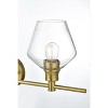 Elegant Lighting Gene 3 Light Satin Gold and Clear Glass Wall Sconce - 3 of 4