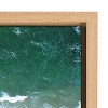Kate and Laurel Sylvie La Jolla Curves Framed Canvas by Rachel Bolgov, 23x33, Natural - 3 of 4