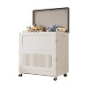 Rolling Laundry Hamper with Lid, Large Capacity Clothes Hampers for Laundry, Plastic Collapsible Laundry Baskets with Wheels and Lid Toy Box Chest - 3 of 4
