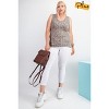 Slickblue Plus Size Ribbed Printed Knit Tank Top, Camouflage Print, Sleeveless Scoop Neck, 1XL - 3 of 4