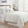 8pc Tufted Broken Stripe Comforter Bedding Set White - Threshold™ - image 2 of 4