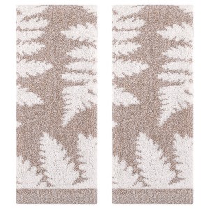 REGALWOVEN Leaves Pattern Cotton Soft Absorbent Decorative Hand Towels for Bathroom Kitchen 13 x 29 Inch - 1 of 4