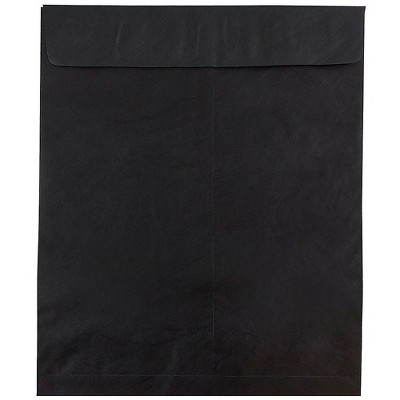 JAM Paper 11.5 x 14.5 Tyvek Tear-Proof Open End Catalog Envelopes Black V021386B