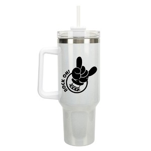 100 North Rock On! Classic Mouse & Cup Head Hands Wrap-Around 40 Oz. Stainless Steel Water Bottle Coffee Mug, Spill & Leak Resistant, Travel Tumbler - 1 of 4
