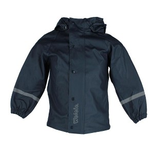 Wootie Little Girl's Solid Color Hooded Rain Coat - 1 of 3