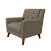 Mid-Century Modern Armchair with Tufted Waffle Stitch and Rubber Legs - 4 of 4
